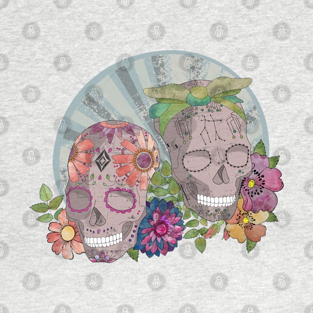 Gemini Skulls by LotusArtStudio